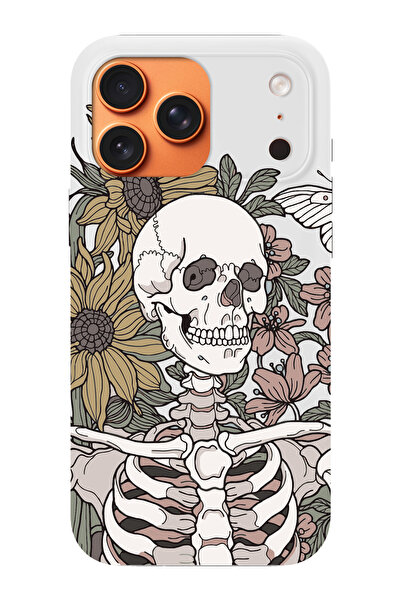 shoptocase حافظة هاتف متوافقة مع iPhone 17 Pro Max مزينة بنمط جمجمة الزهور من...