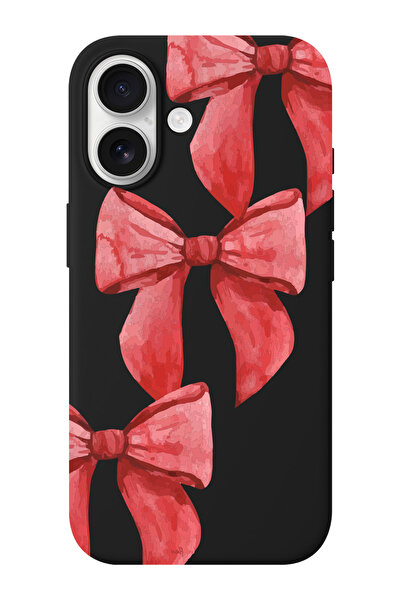 shoptocase iPhone 17 Gift Ribbon Patterned Suede Inside Launch Phone Case
