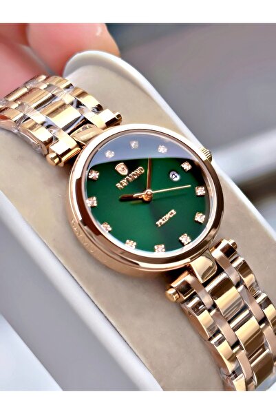 Raymond Gümüş Renk Spor Çelik Kordon Orjinal Kadın Kol Saati + BİLEKLİK HEDİYELİ