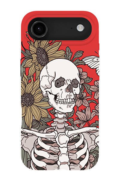 shoptocase حافظة هاتف متوافقة مع iPhone 17Air مزينة بنمط جمجمة الزهور من الدا...