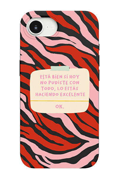 shoptocase iPhone 16E Uyumlu Esta Bien Si Desenli İçi Süet Lansman Telefon Kı...
