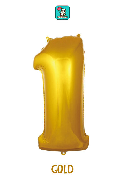 Bunloon Gold Renk 1 Rakam Folyo Balon 76 cm Doğum Günü Parti Süsleme