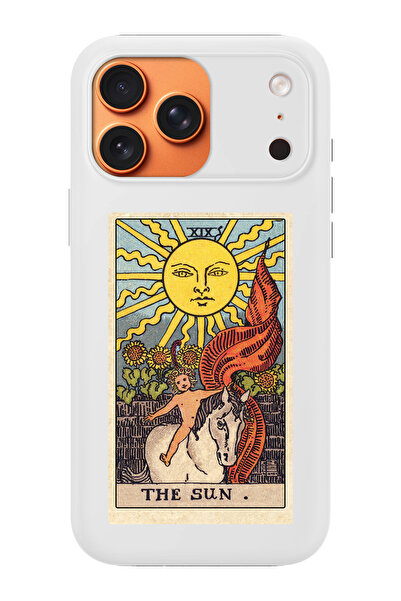 shoptocase حافظة هاتف آيفون 17 برو متوافقة مع تصميم The Sun Tarot من جلد الغز...