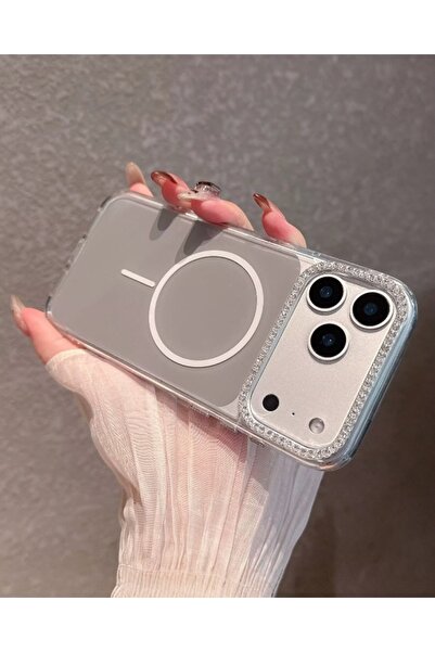 KILIF HOUSE حافظة متوافقة مع آيفون 13 مزودة بكاميرا مزينة بالأحجار وخلفية ملو...