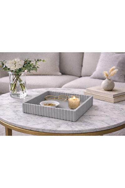 Vescarri Modern Organic Form Decorative Bowl - Tray