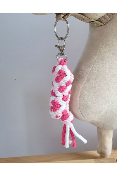 Other Hobby Horse Rope Lead - Light Pink/Dark Pink/White