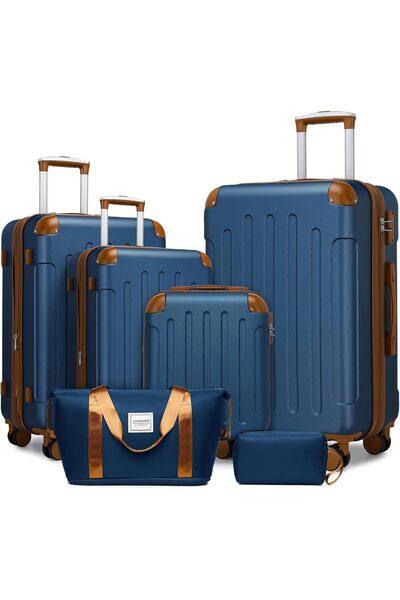 LARVENDER Expandable Luggage Set of 6 Piece