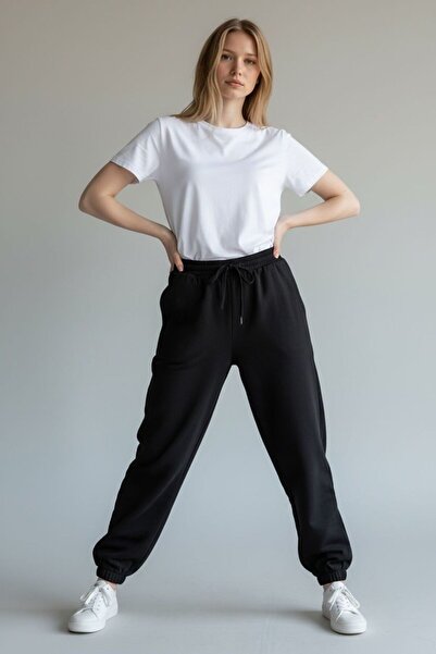 in disco Women's Elastic Leg Modal Fabric (Lycra-Flexible) Sweatpants Black