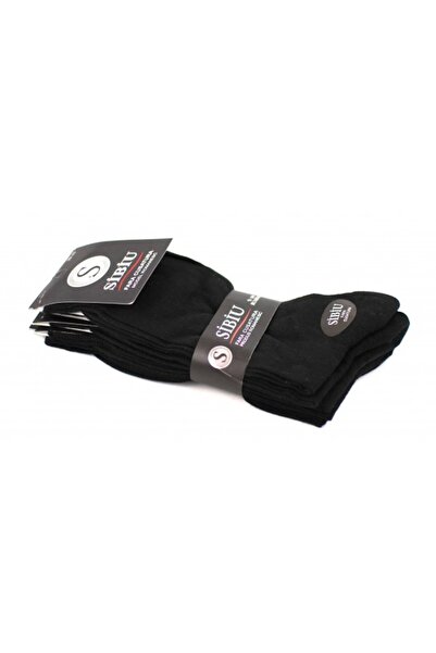 Sentex Sibiu Black Men's Socks, Set of 5 Pairs, Seamless