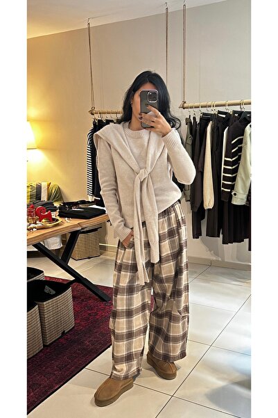 Krisbut Kadın Kreli Pijama Pantolon