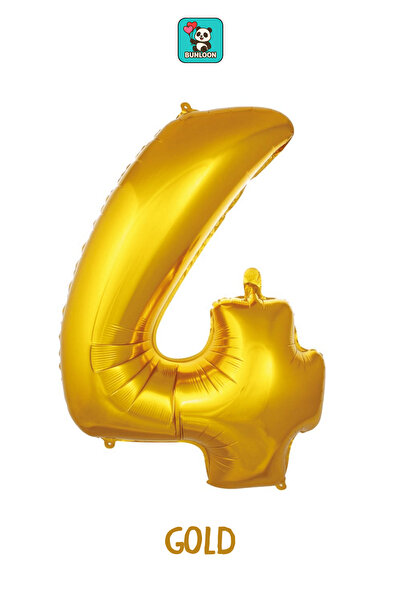 Bunloon Gold Color 4 Number Foil Balloon 34 Inches (76 cm)