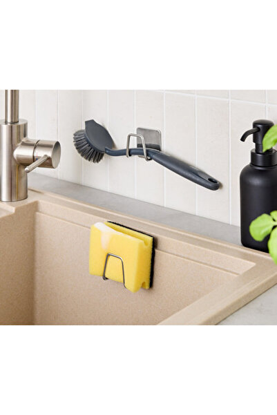 Tchibo حامل إسفنجة من الفولاذ المقاوم للصدأ، عبوة من قطعتين