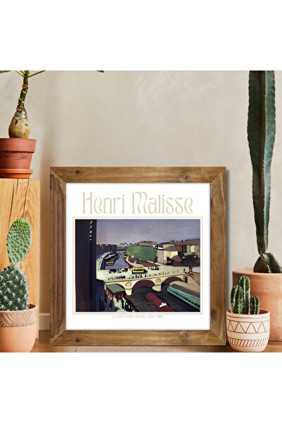 Tuba Decor Wooden Framed Square Tableau Matisse