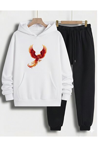 PENTHİLUS Phoenix Printed Unisex Tracksuit Set - Oversized Comfortable Fit Tr...