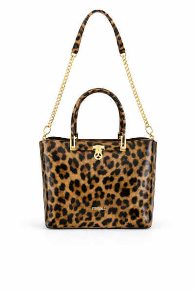 KRISTE BELL Women's Bag Patent Leather Leopard 7190