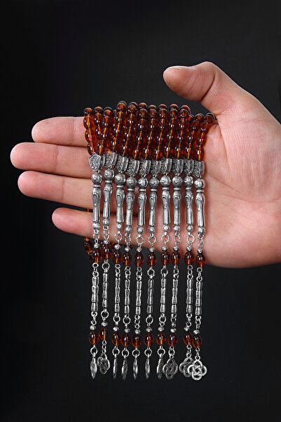 Öyküm accesory 10 Pieces Barley Model Glass Prayer Beads Set, Natural Stone G...