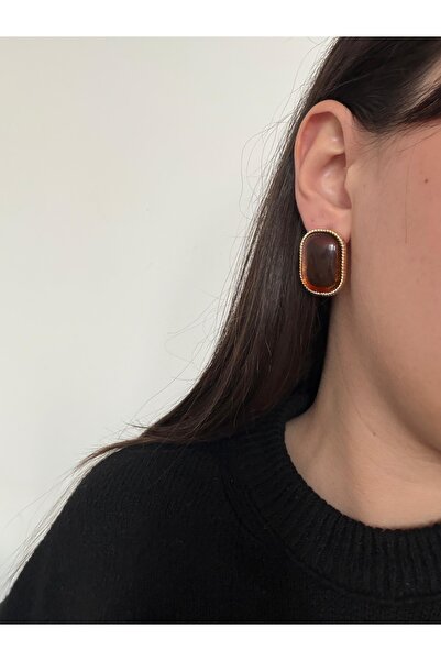 Charmist أقراط قهوة جيني من الفولاذ