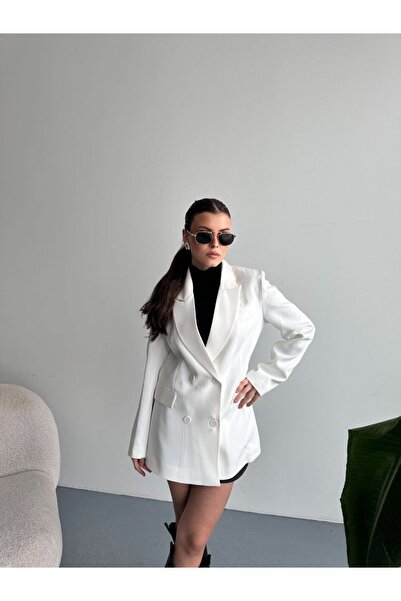 moda çağdaş Rochie tip sacou cu două rânduri de nasturi