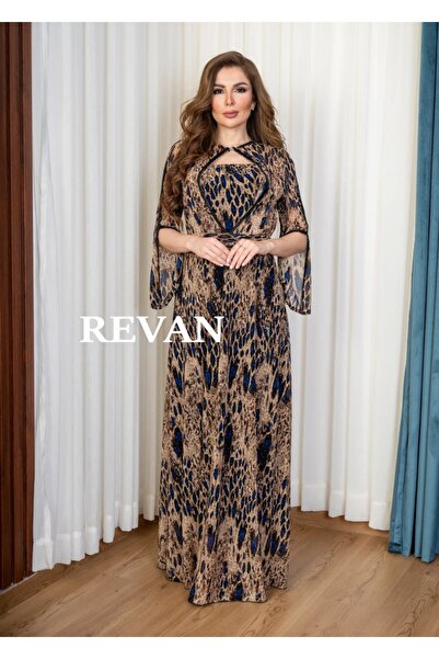 revan فستان نمري فاخر بتصميم أنيق ولمسات أنثوية جذابة