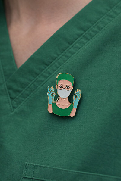 Sweet bunny Sağlıkçı Hemşire Broş - Hediyelik Takı Aksesuar Çanta Ceket Yaka ...