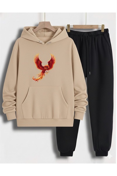 PENTHİLUS Phoenix Printed Unisex Tracksuit Set - Oversized Comfortable Fit Tr...