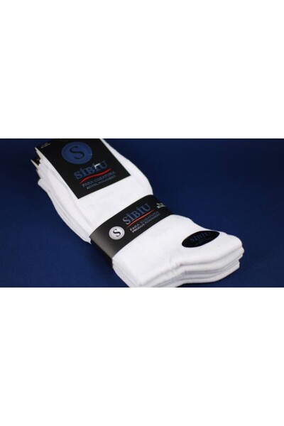 Sentex Sibiu White Cotton Socks for Men, Set of 5 Pairs Seamless