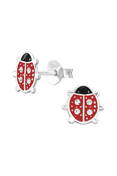 OEM Cercei Buburuza Argint 925 pentru fetite, Inchidere cu surub, 8 mm x 7.5 mm