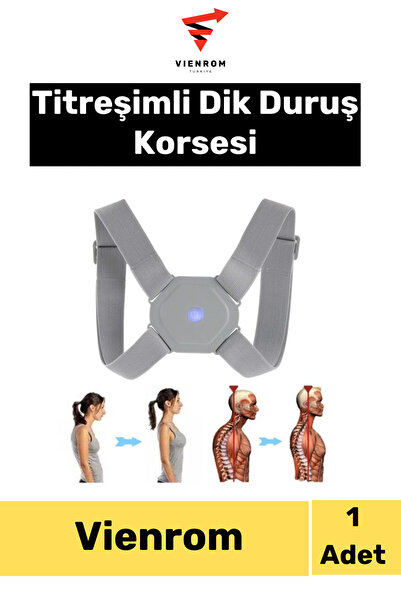 Vienrom #MedikalKorse Sensörlü Ayarlanabilir Şarjlı Titreşimli Dik Duruş Kors...
