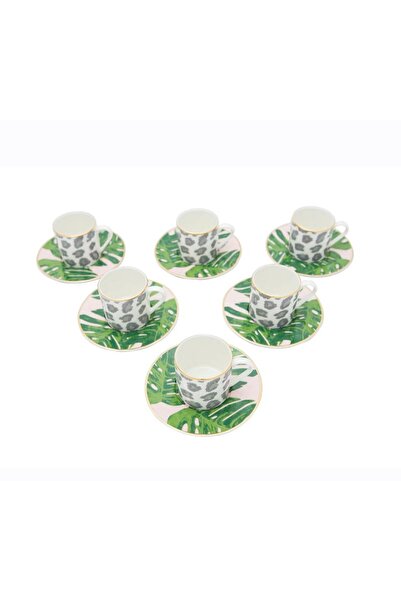 Porland Africa desen1 kahve takımı - 6 kişilik