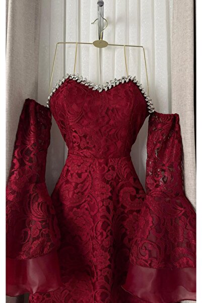MEUON Embroidery lace dress