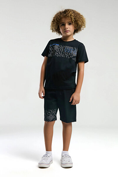 U.S. Polo Assn. Boy's bermuda set - black