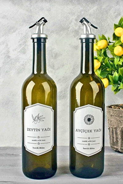 Woodcept. 2-Pack 750 ml Olive Oil, Sunflower Oil, Liquid Oil Glass Bottle Oil...