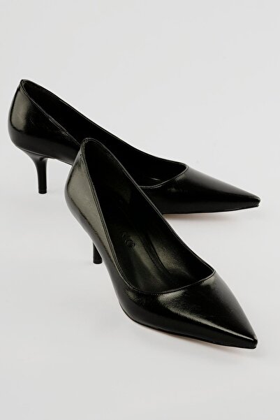 Mubiano Women's Stiletto Pointed Toe Heeled Shoes Elva Black