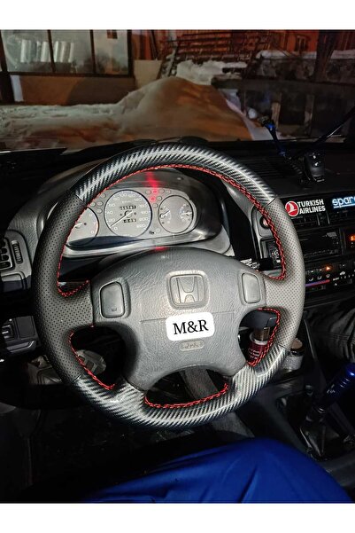 M&R TOPTAN ve PERAKENDE OTO KILIF AKSESUAR Honda 4 Kol İes Nokta Kristal Karb...