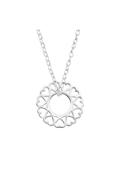 OEM Colier Argint 925 "Cerc de Inimi", Dimensiune Pandantiv 12 mm x 12 mm