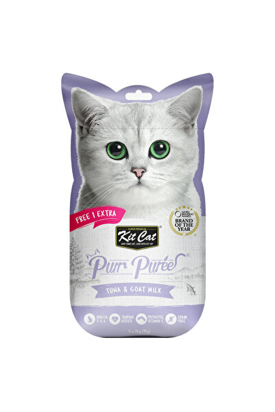 Kit Cat معجون التونة وحليب الماعز، عبوة من 6 قطع (5 × 15 غرام).