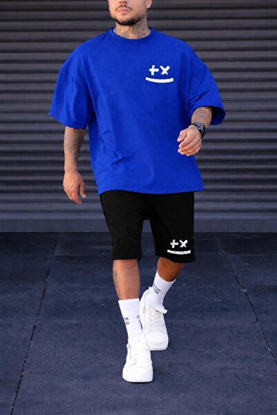 zeag Men's Arti Check Printed Shorts T-Shirt Set