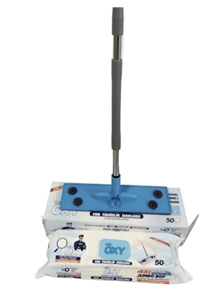 Oxy DR.OXY flat mop set dr 37×10cm with 110cm handle and wet wipes 1× 50pcs