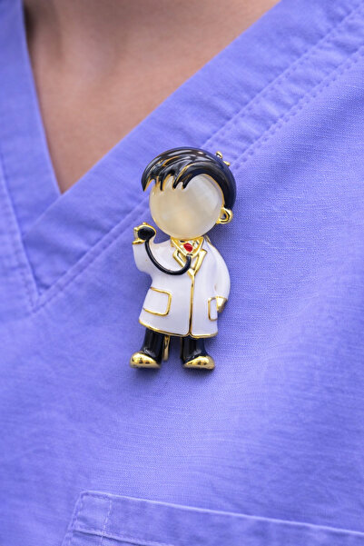 Sweet bunny Sağlıkçı Hemşire Broş - Hediyelik Takı Aksesuar Ceket Yaka İğnesi...