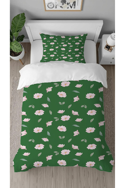 GREENDECOR Floral Leaf Patterned Colorful Printed Special Design Single Style...