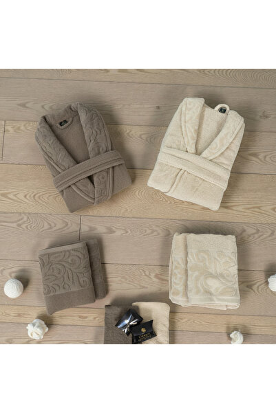 arashomecollection 10 Piece Bride Groom Family Bathrobe Set 100% Cotton Velve...