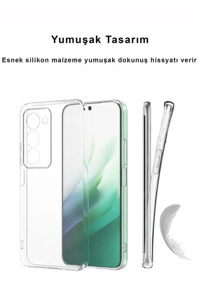 CEPSTOK Redmi 15 Case Transparent Camera Protected Flexible Soft Silicone
