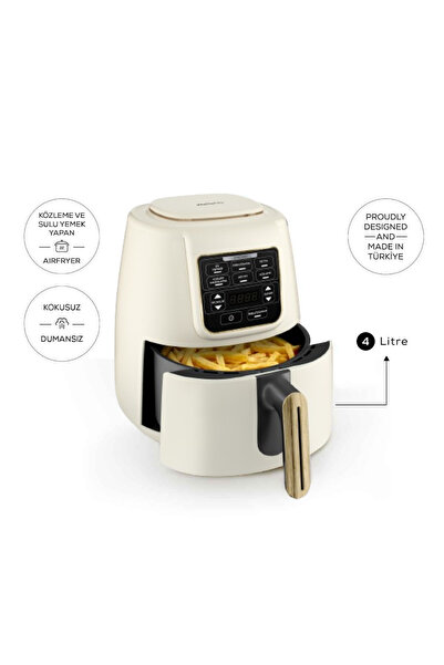 Allians Büyük 4 kişilik çok fonksiyonlu mutfak seti, kahverengi, şık ve kulla...