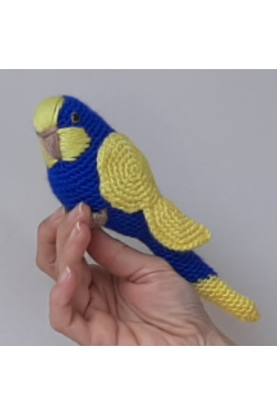 nildamigurumi Amigurumi Örgü Oyuncak Muhabbet Kuşu Sarı Lacivert Fenerbahçe