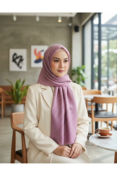 LadyCoco Summer Breeze Self-F Patterned Crepe Shawl