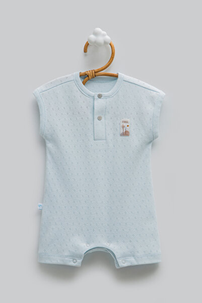 Caramell 100% Cotton Breathable Knitted Textured Baby Boy Summer Jumpsuit