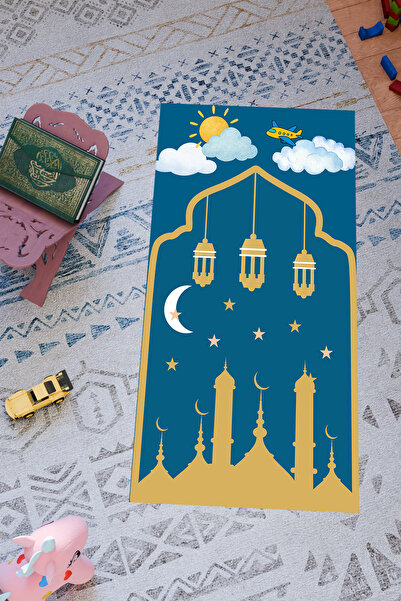 Charmbi Covor de rugăciune cu design special pentru copii – bază anti-aluneca...