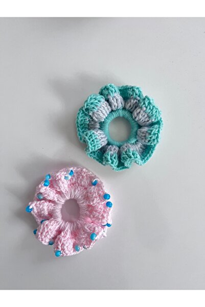 HENERA مجموعة مشبك شعر مطاطي ملون من الكروشيه - مشبك شعر بوهو ريترو عتيق الطر...