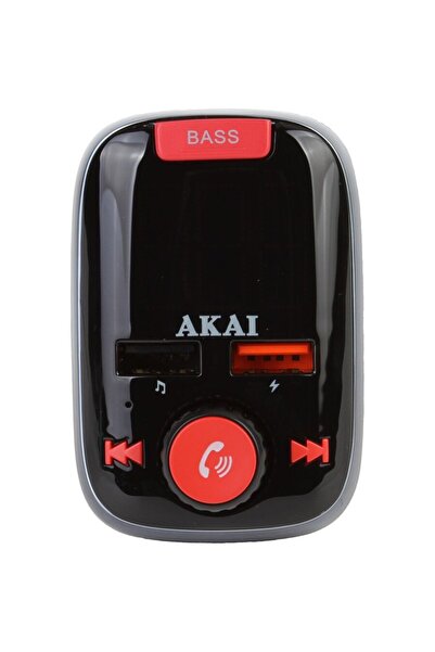 AKAI Modulator FM FMT-74BT cu bluetooth, card TF, intrare/ieșire AUX, 2 x USB...