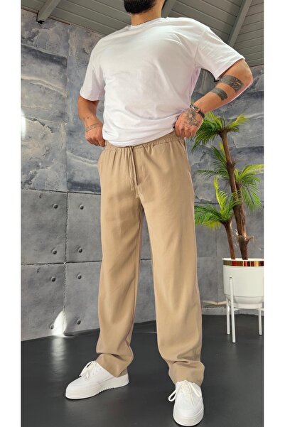 PEERLESS STORE Modal Fabric Elastic Waist Baggy Trousers